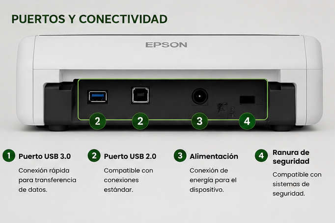 Epson | Escáner Dúplex de Documentos a Color Epson DS-770 II 45PPM