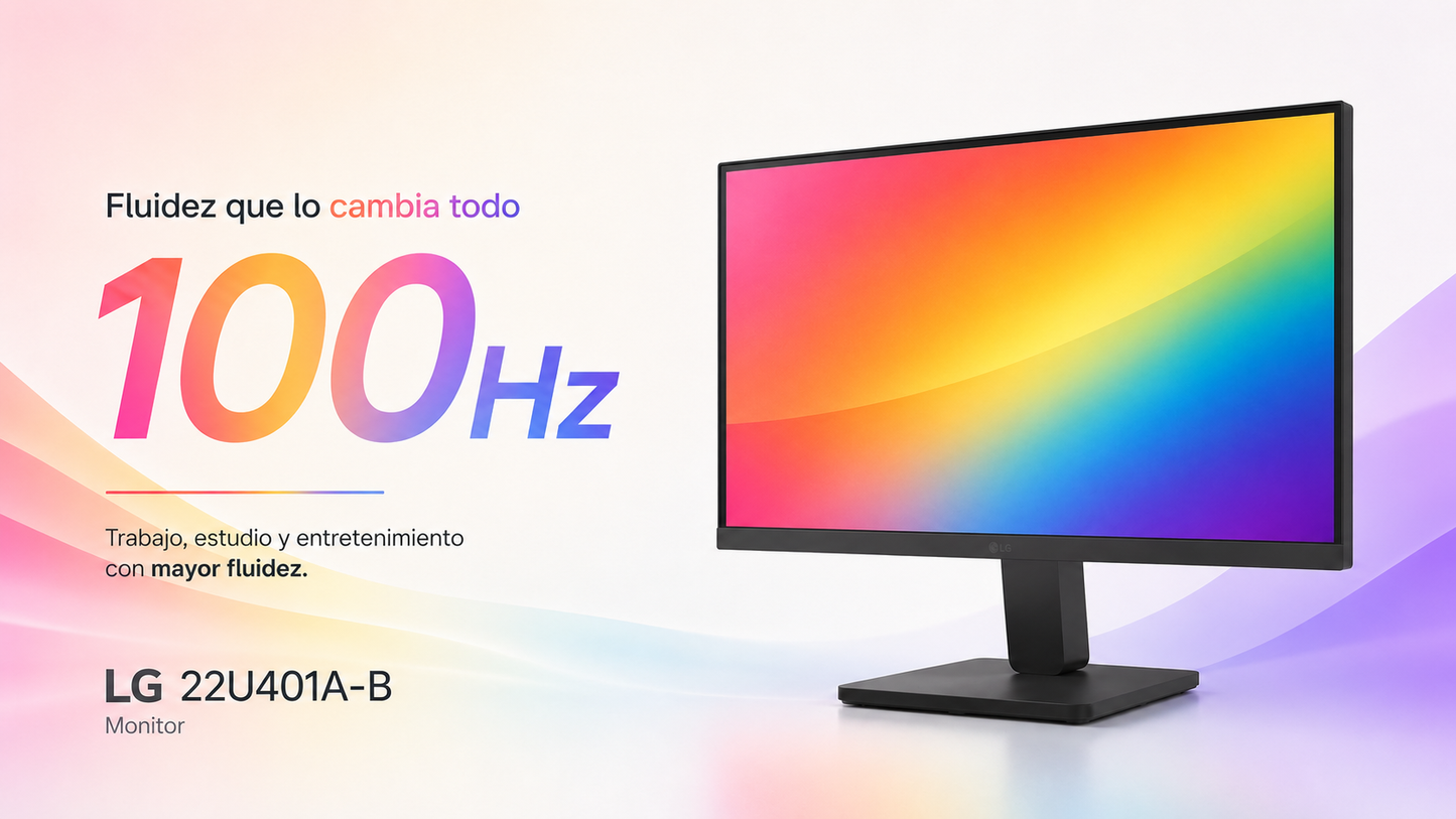 Monitor LG 22U401A-B - Full HD de 21.5" con 100Hz y 1ms MBR.