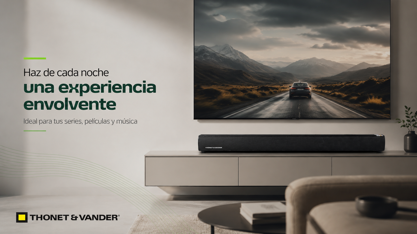 Barra de sonido Thonet & Vander Gut 32 watts bluetooth 3.5mm S/PDIF