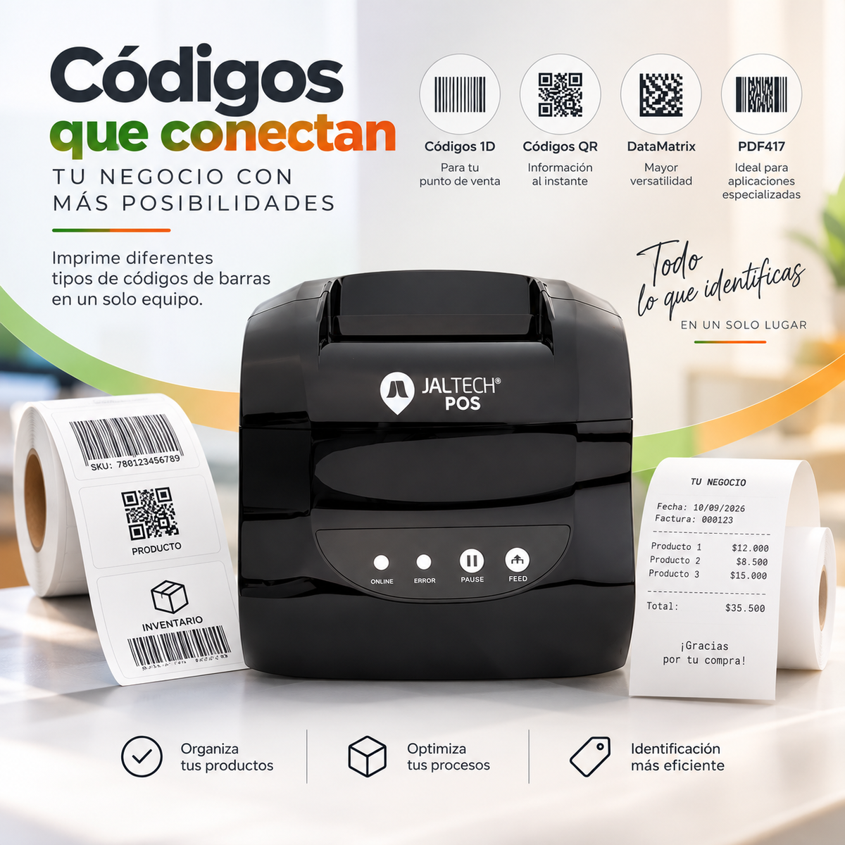 Impresora Térmica 2 en 1 Jaltech JAL838L