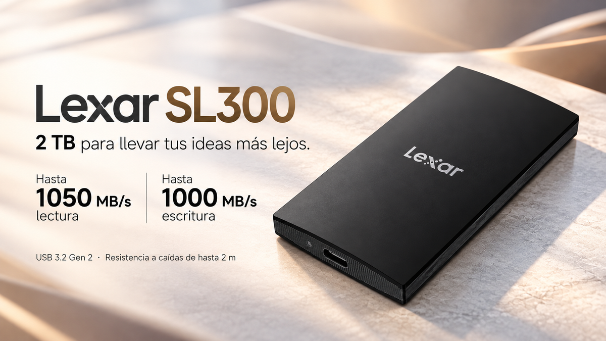 Unidad de Estado Sólido Externa - Lexar SL300 de 2TB
