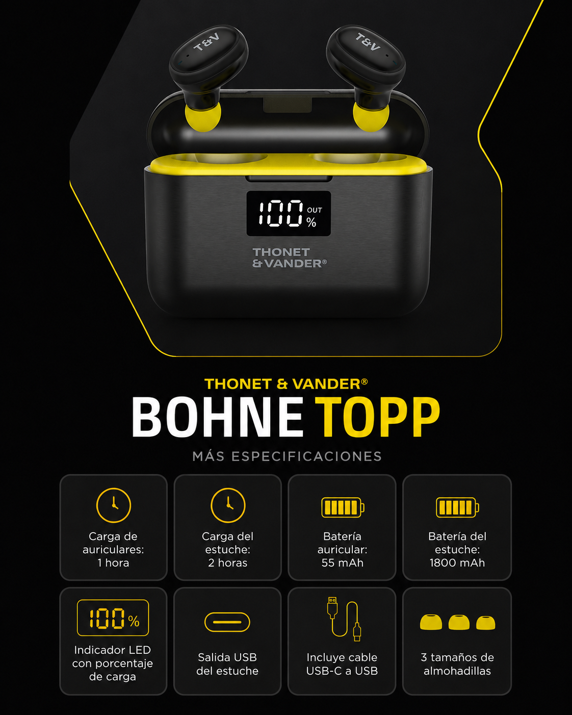 AUDIFONO THONET & VANDER BOHNE TOPP INALÁMBRICO BLUETOOTH