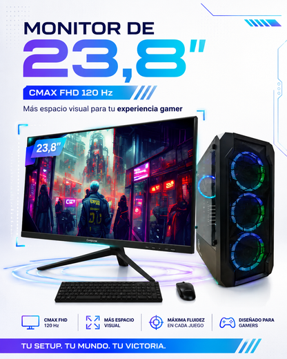 PC Gamer completo con procesador AMD Ryzen 5 5600GT - 120Hz - M.2 - Gamer Gaming