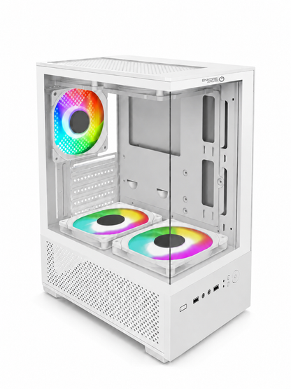 Gabinete Gamer Snow Megalon blanco