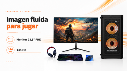 PC gamer con procesador AMD Ryzen 5 5600GT - 144Hz -M.2 - Gamer Trinity