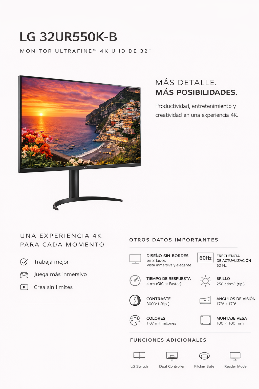 Monitor LG 32UR550K-B