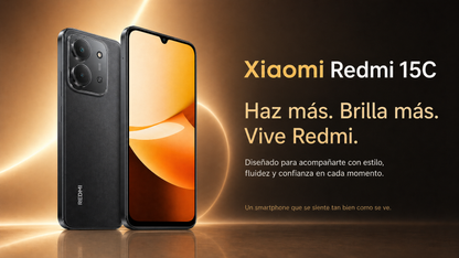 Celular Xiaomi Redmi 15C Midnight Black 4Gb Ram 256Gb Rom