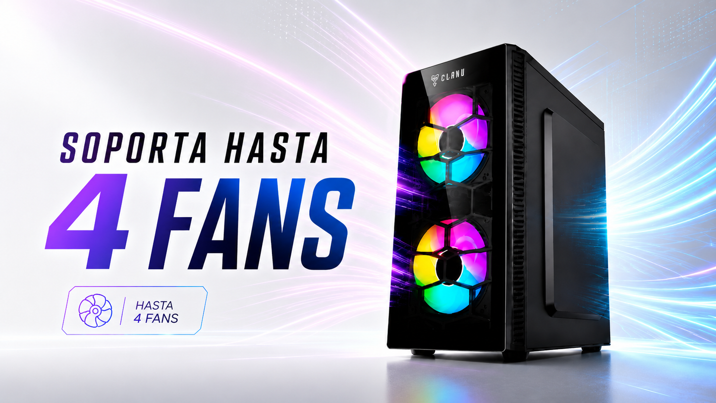 Gabinete gamer Kaesar Vidro de formato Mid Tower compacto