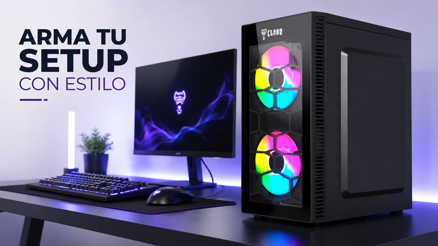Gabinete gamer Kaesar Vidro de formato Mid Tower compacto