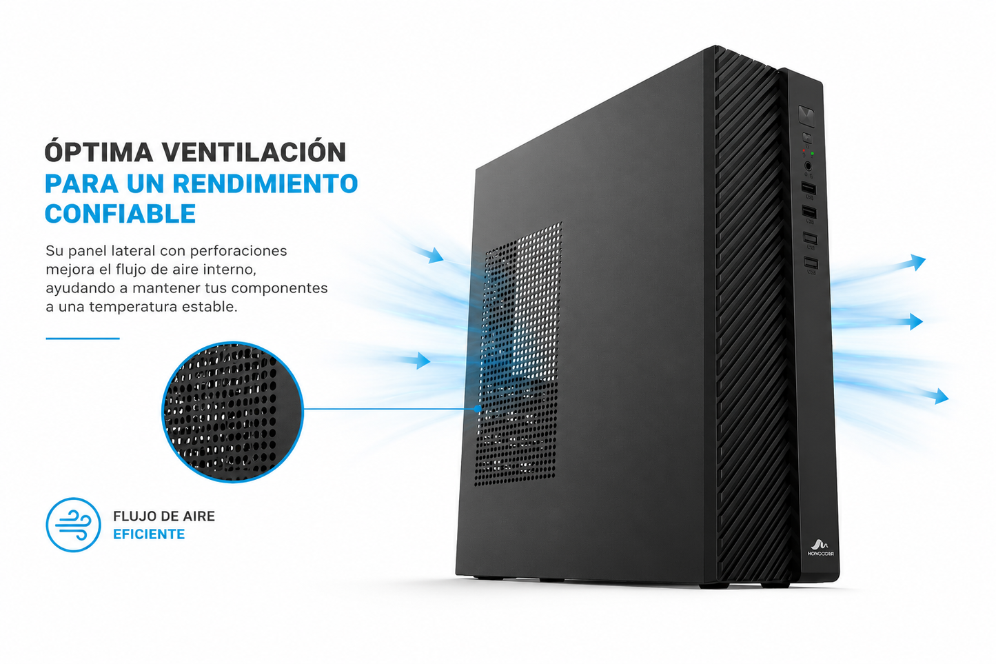 Gabinete COMPUTER CASE MN98 en formato SFF/slim