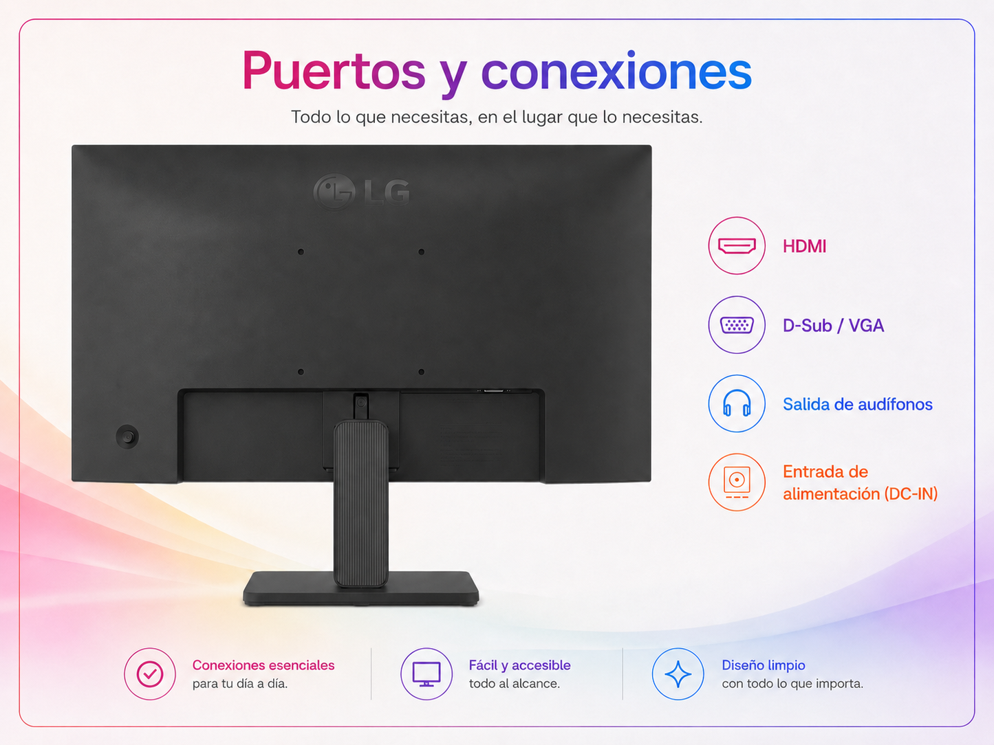 Monitor LG 22U401A-B - Full HD de 21.5" con 100Hz y 1ms MBR.