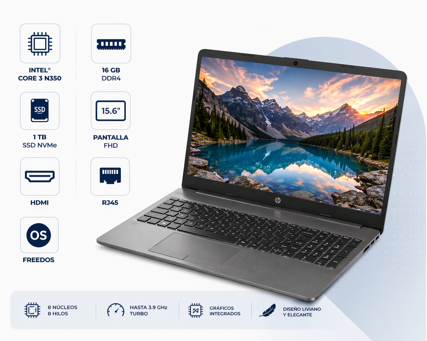HP 250RT G9 - INTEL CORE 3 N350 - 16GB DDR4 - 1 TERA SSD