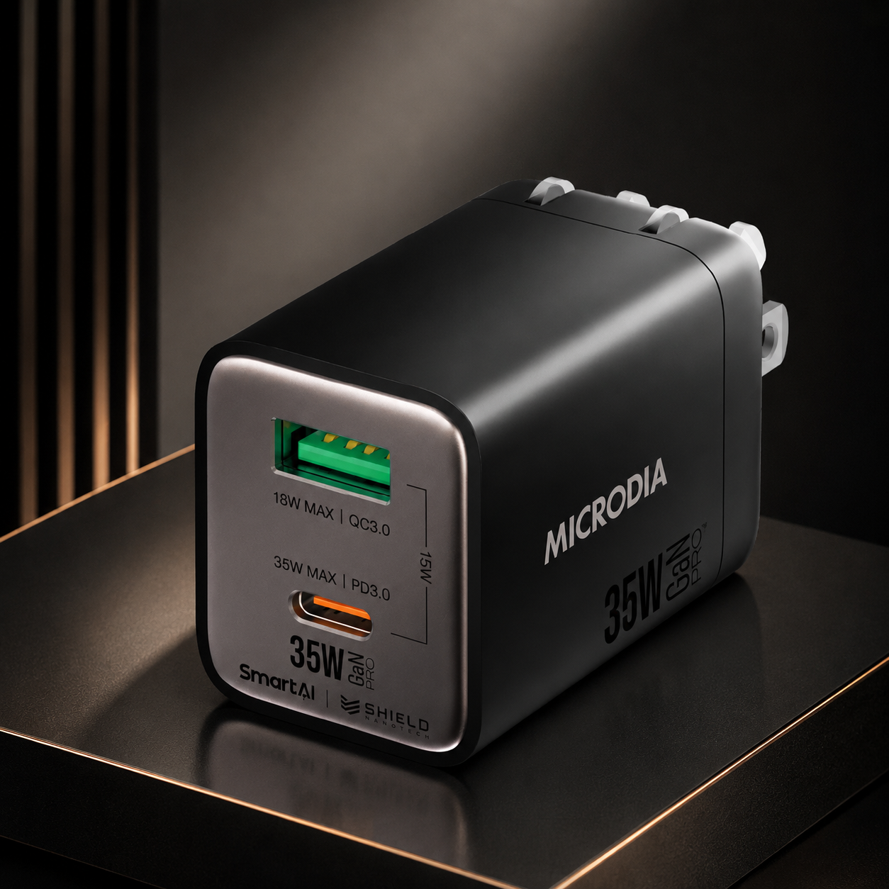 Cargador de parede SmartCube Nano 35W USB-C PD & USB-A