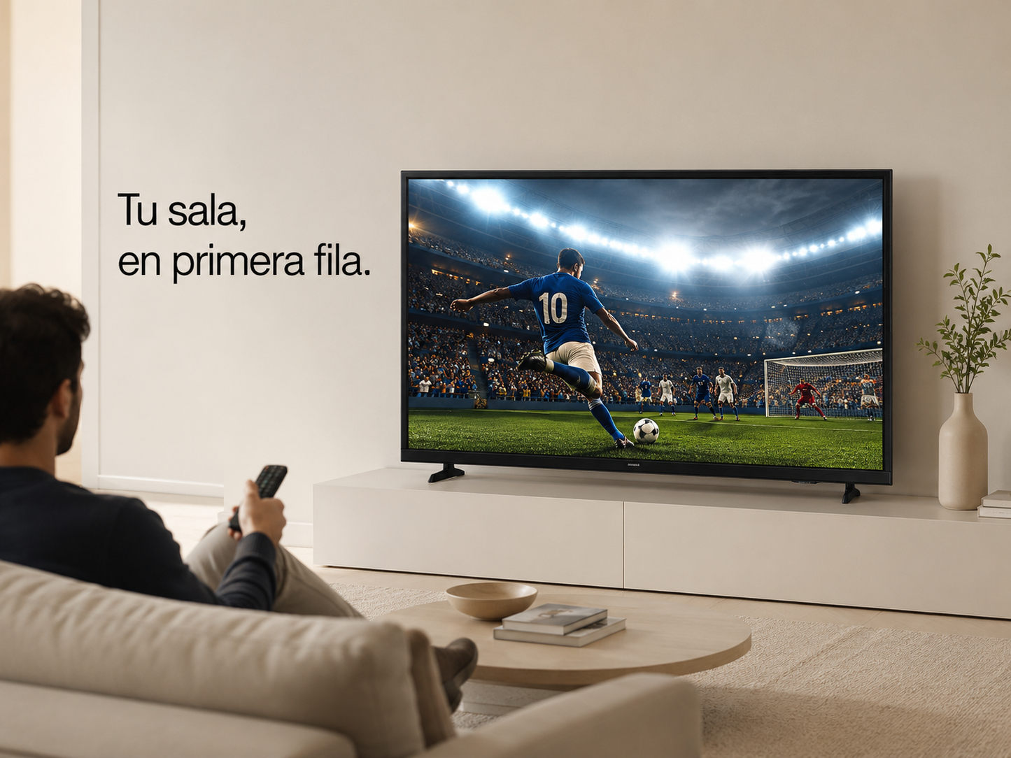 Smart TV Samsung F6000 2025 de 40” en color negro, con pantalla LED Full HD de 1,920 x 1,080