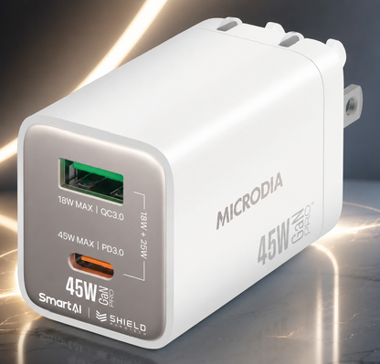 Cargador de pared MICRODIA SMARTCube™ Nano 45W GaN Pro