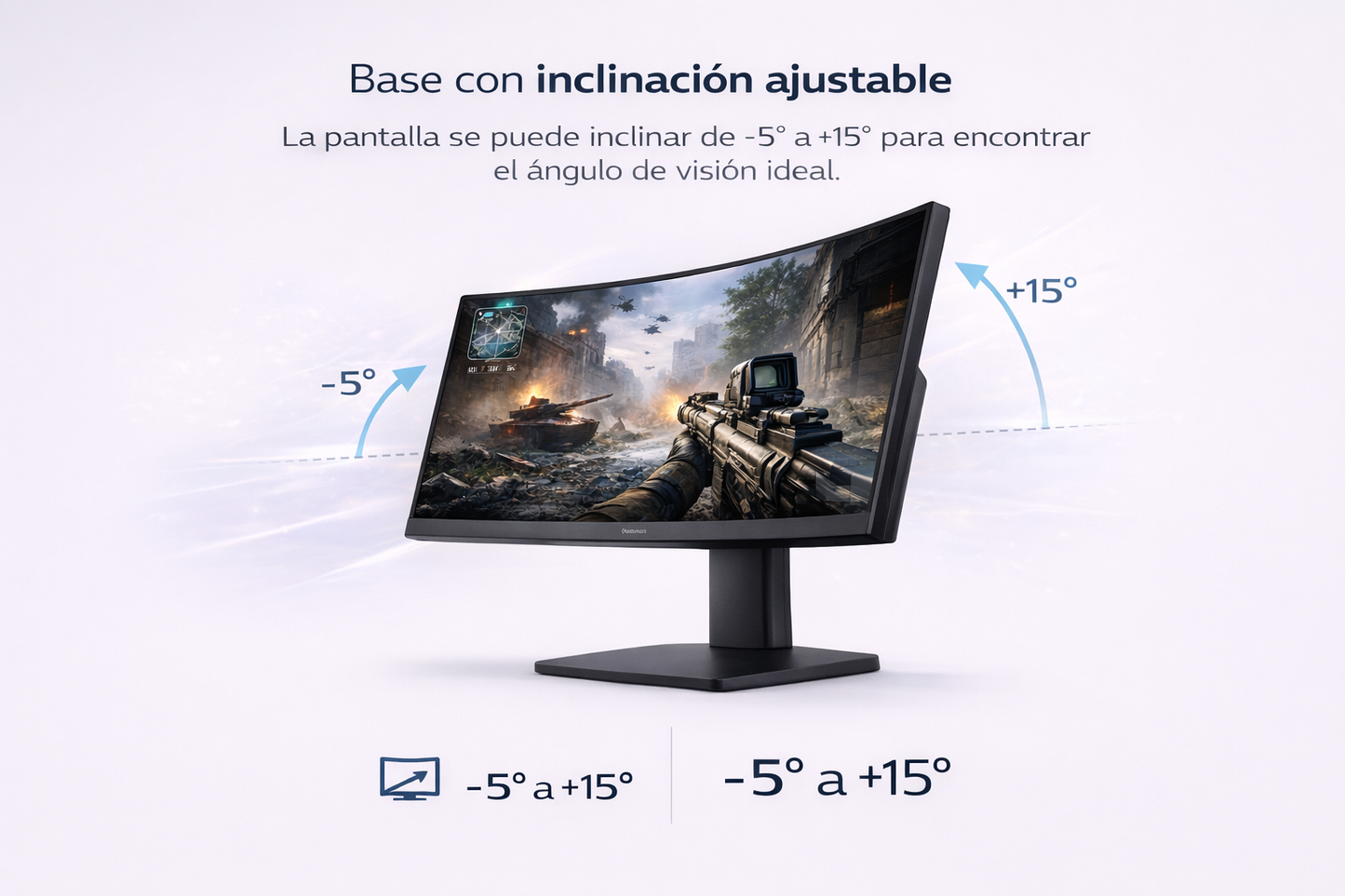 Monitor LG Gamer 27" Pulgadas 27GS60QC QHD Curvo Negro