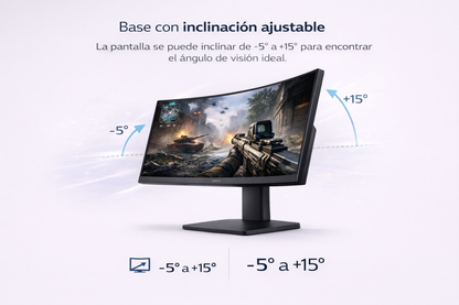 Monitor LG Gamer 27" Pulgadas 27GS60QC QHD Curvo Negro