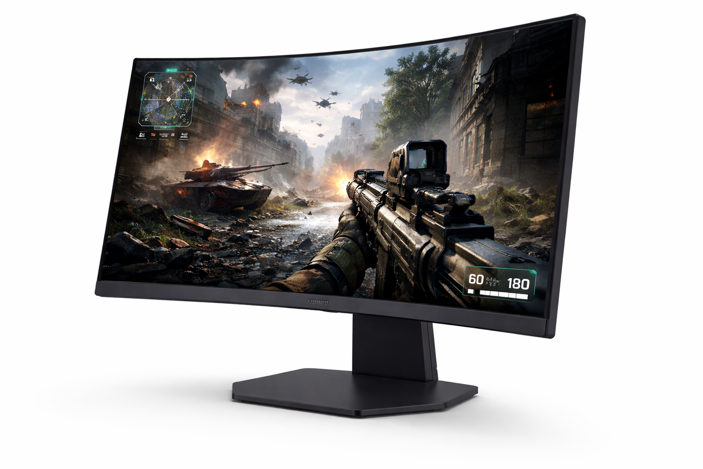 Monitor LG Gamer 27" Pulgadas 27GS60QC QHD Curvo Negro