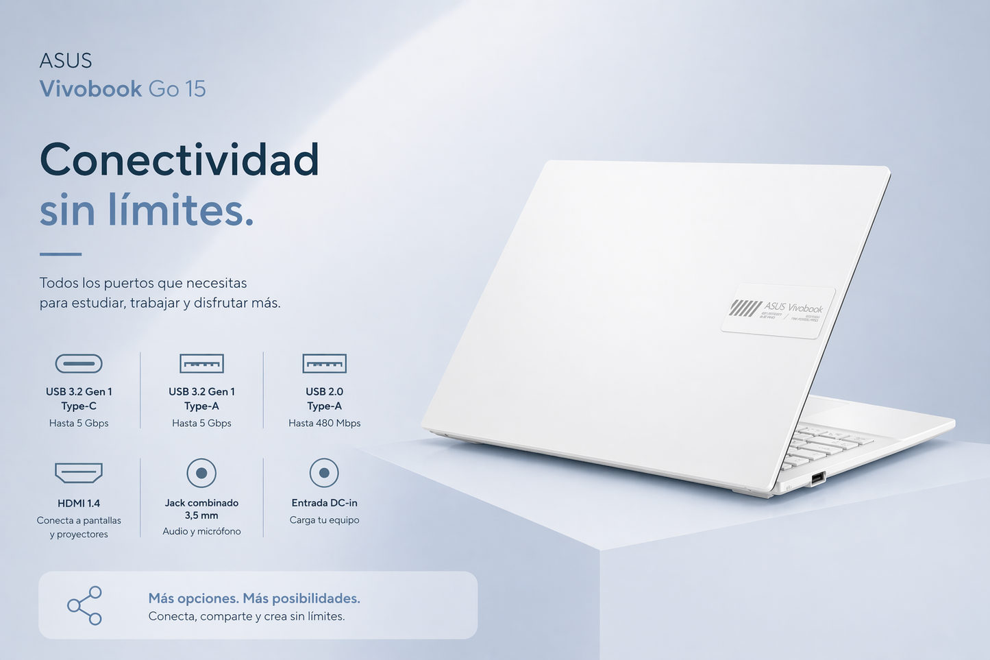 ASUS E1504FA-BQ2676 - AMD RYZEN 3 7320U - 8GB LPDDR5 - 512GB SSD