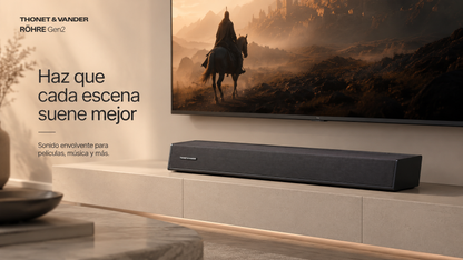 BARRA DE SONIDO THONET & VANDER ROHRE BLUETOOTH + AUX (MINIPLUG 3.5 MM / RCA) + HDMI 80W