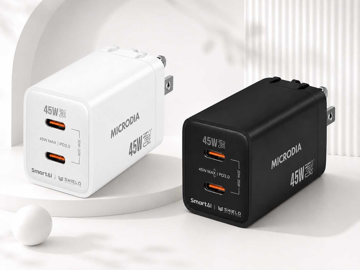 Cargador de pared SmartCube Nano 45W Dual USB-C PD