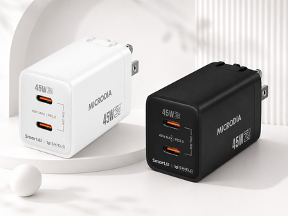 Cargador de pared SmartCube Nano 45W Dual USB-C PD