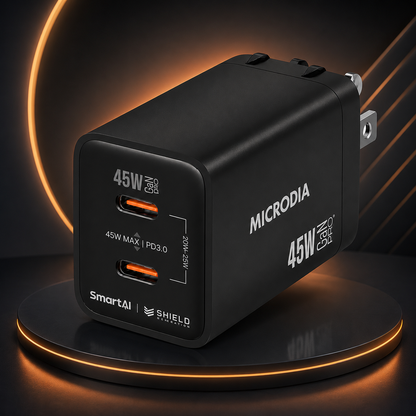 Cargador de pared SmartCube Nano 45W Dual USB-C PD