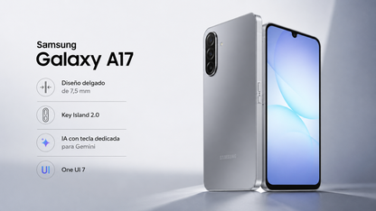 Smartphone Samsung Galaxy A17 5G en color gris