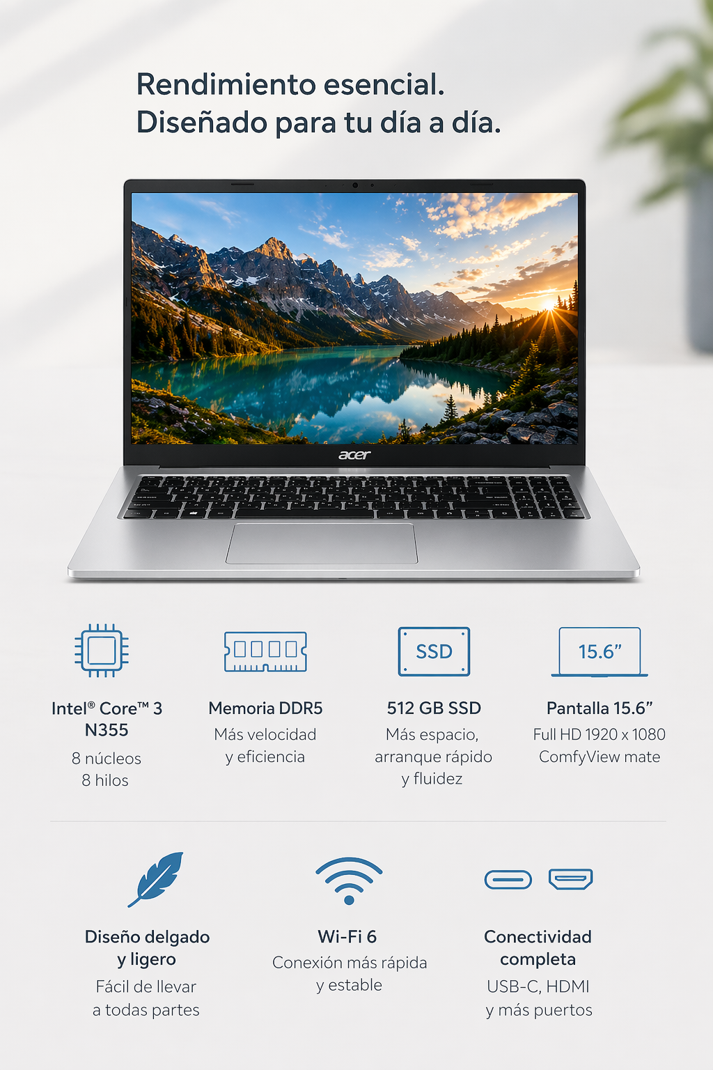 ACER AL15-33P-37DG - INTEL CORE I3 N355
