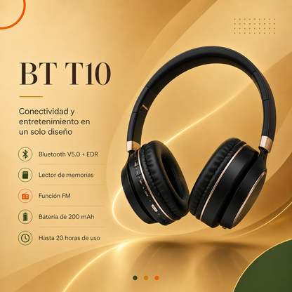 AUDIFONOS DIADEMA BT T10