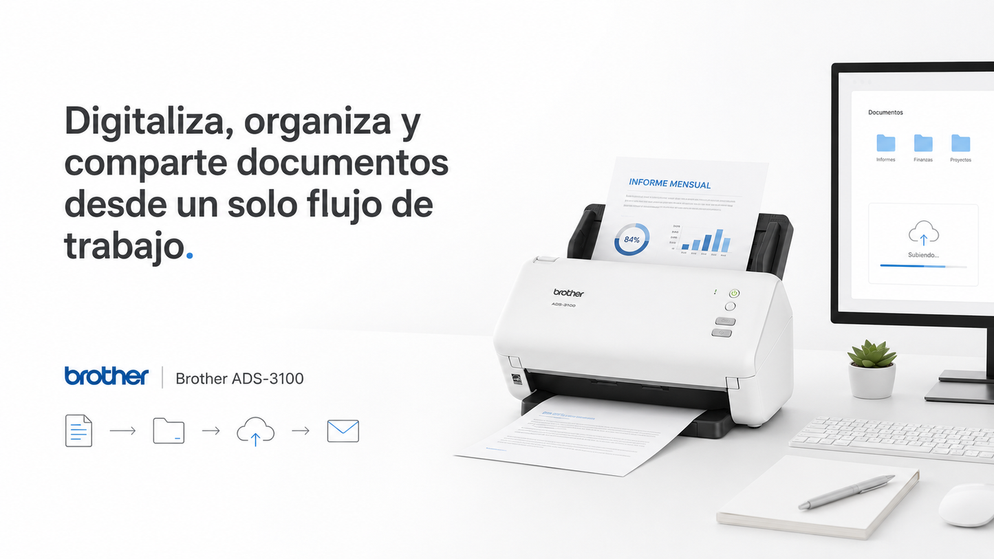Escáner Brother ADS-3100 de escritorio