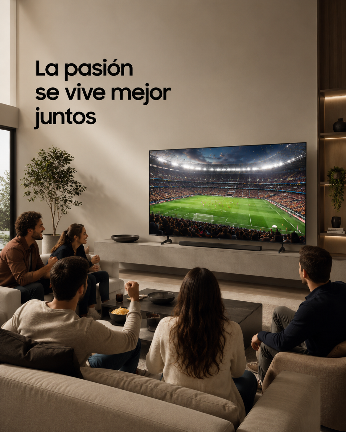 Smart TV Samsung Crystal U8000F de 65” con resolución 4K UHD 3840 × 2160, procesador Crystal 4K y escalado 4K