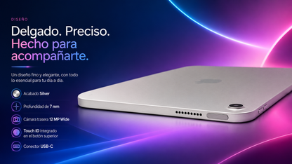 iPad de 11 pulgadas en color plata con 128GB - Modelo A335.