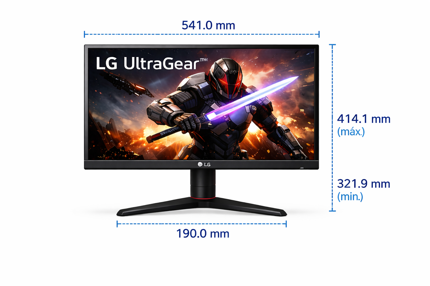 Monitor LG Gamer 24" Pulgadas 24GS65F FHD Plano Negro