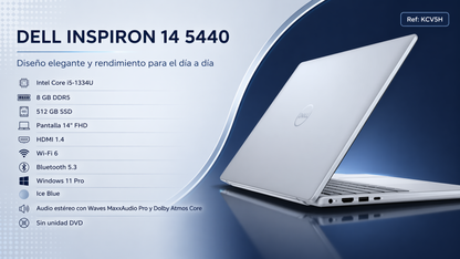 DELL INSPIRON 14 5440 - INTEL CORE I5 1334U - 8GB DDR5 - 512GB SSD
