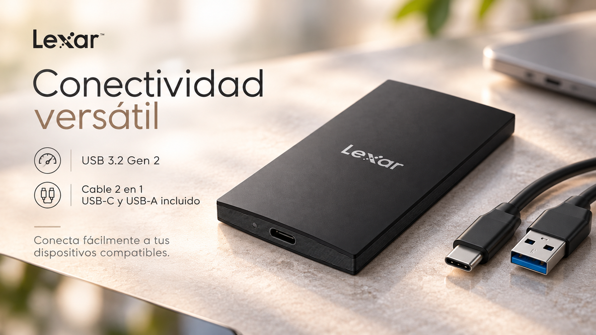 Unidad de Estado Sólido Externa - Lexar SL300 de 2TB