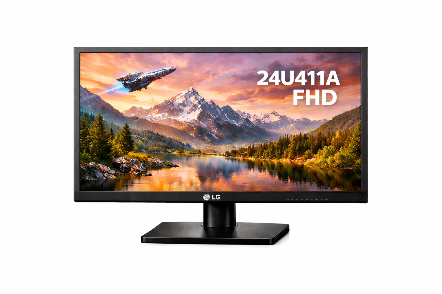 Monitor LG 24" Pulgadas 24U411A FHD Plano Negro
