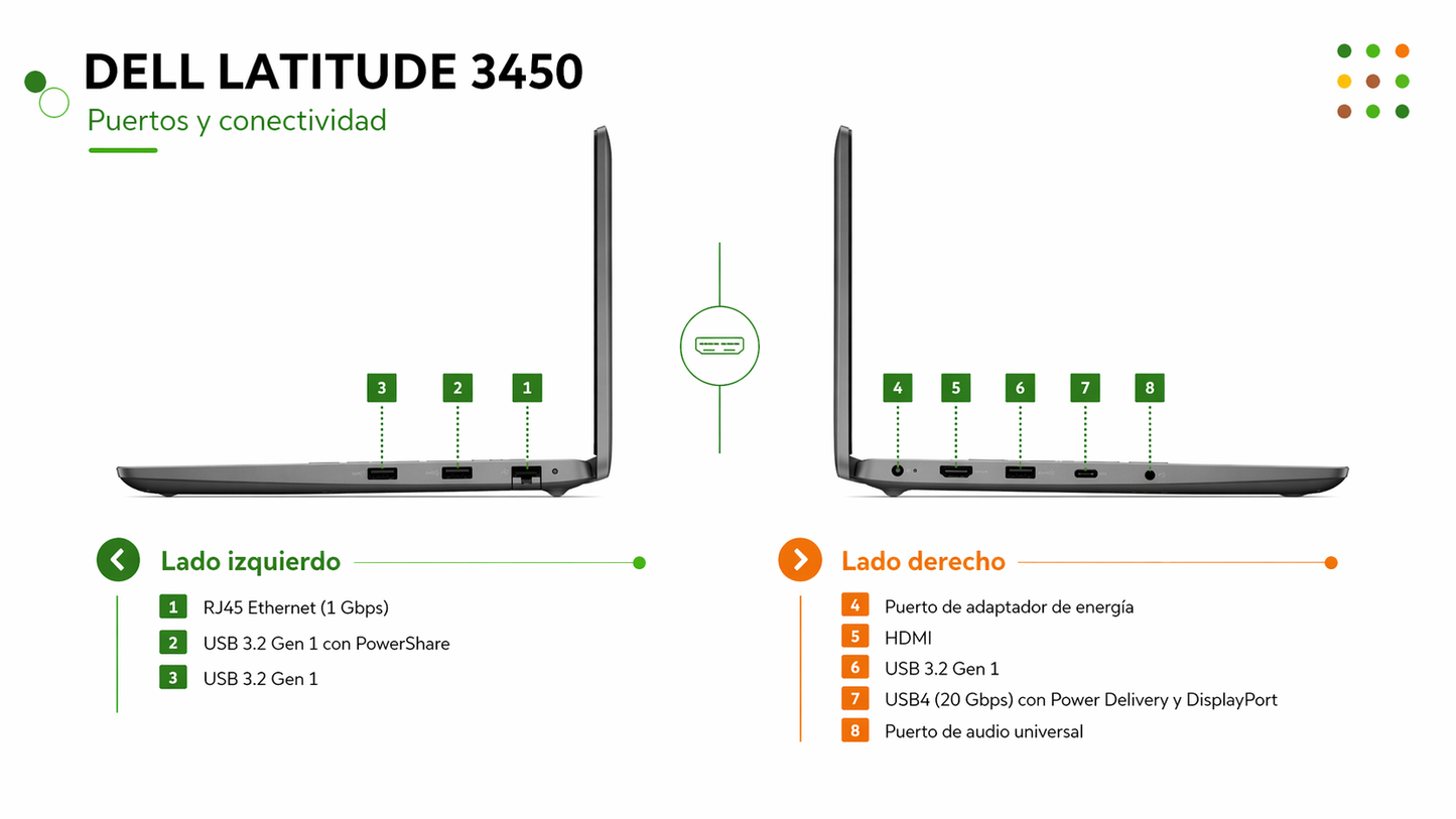 DELL LATITUDE 3450 - INTEL CORE I5 1335U - 8GB DDR5 - 512GB SSD