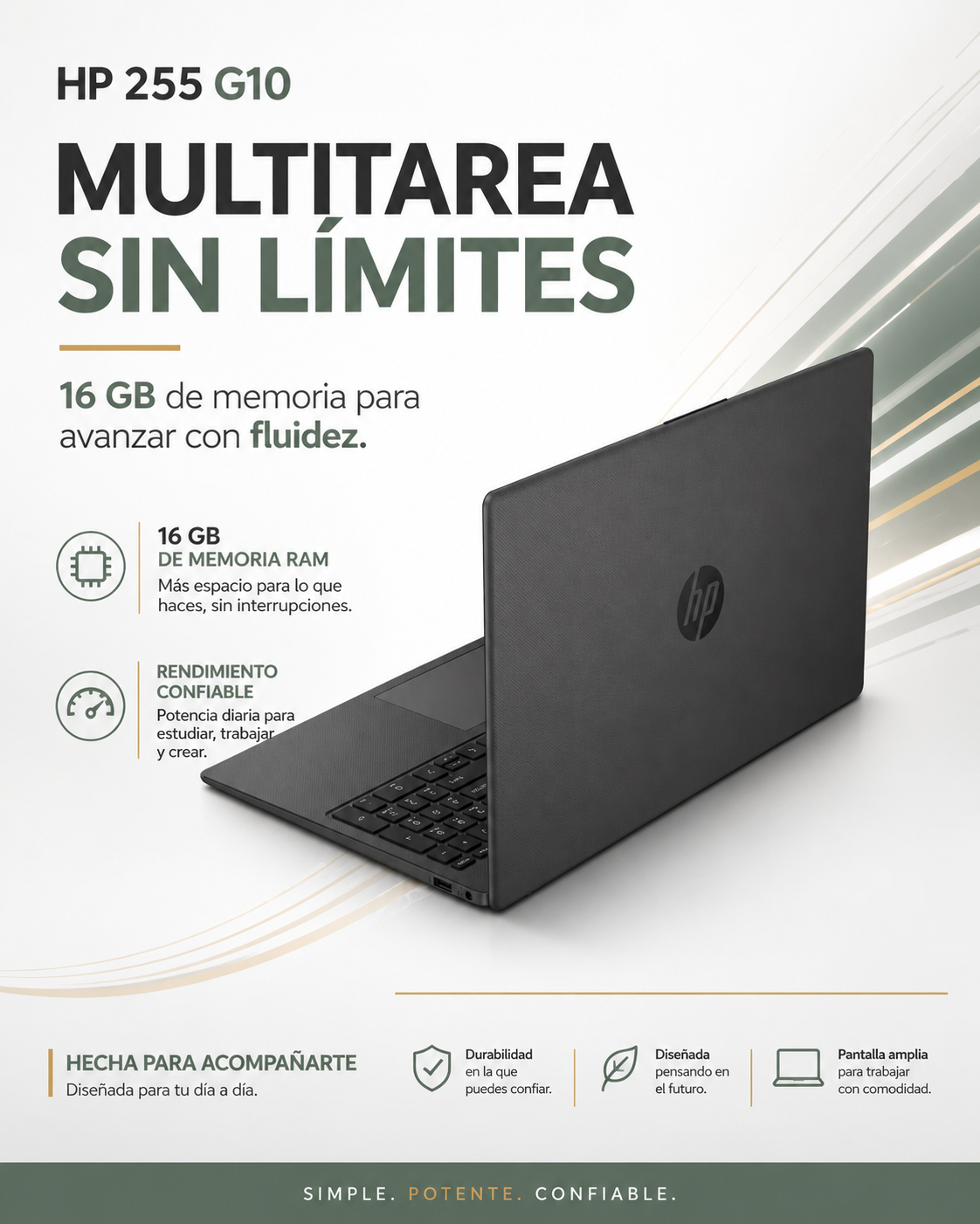Portátil HP 255 G10 de 15,6"