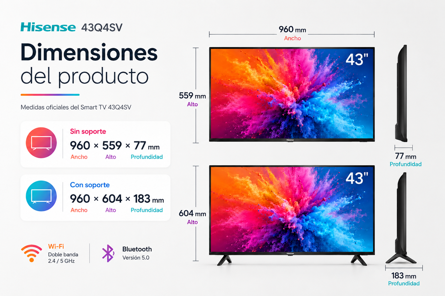 Smart TV Hisense 43Q4SV de 43"