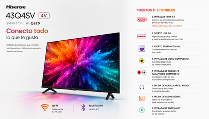Smart TV Hisense 43Q4SV de 43"