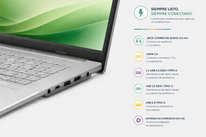 ASUS X1504VA-BQ4375 - INTEL CORE I3 1315U - 8GB DDR4 - 1 TERA SSD
