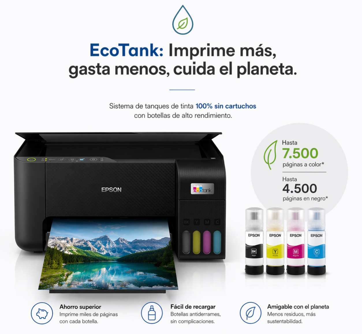 Impresora de inyección de tinta multifunción Epson L3251 Inalámbrico EcoTank