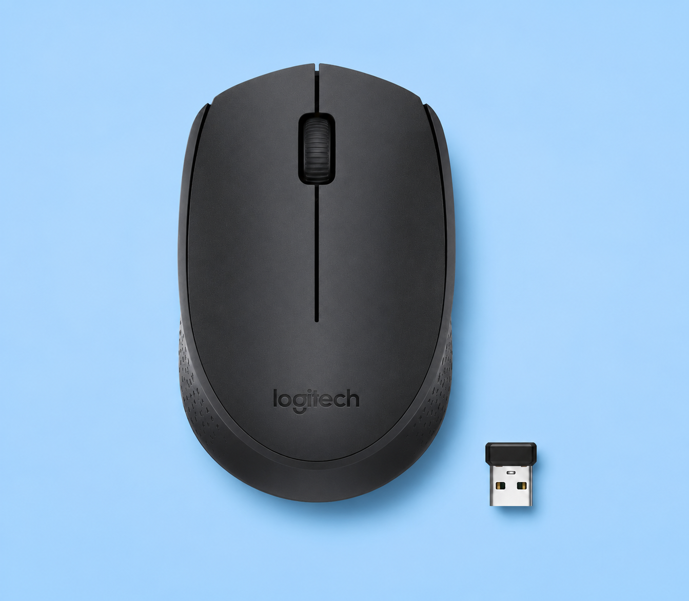 Mouse Logitech M170 - Radiofrecuencia - USB - Óptico - 2 Botón(es) - Negro - Inalámbrico