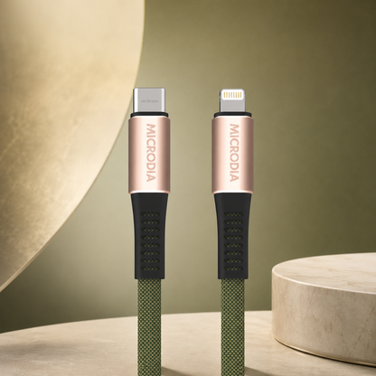 Cable MICRODIA Execable Shoelace USB-C a Lightning de 1.3 m