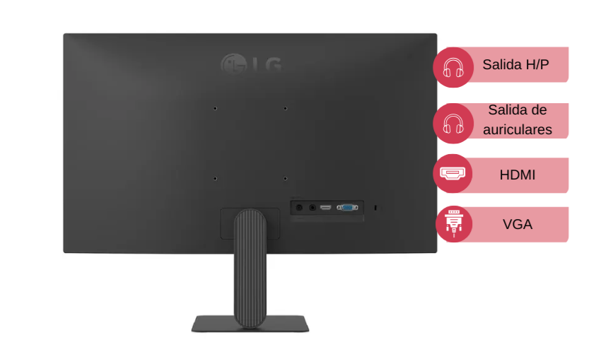 Monitor LG 24" Pulgadas 24U411A FHD Plano Negro