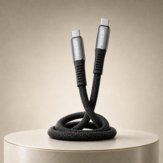 Cable USB-C a USB-C de 1.3 m en color negro/gris oscuro