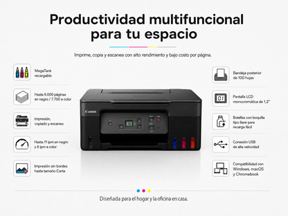 Canon PIXMA G2170 Multifuncional, Carga Continua, MegaTank