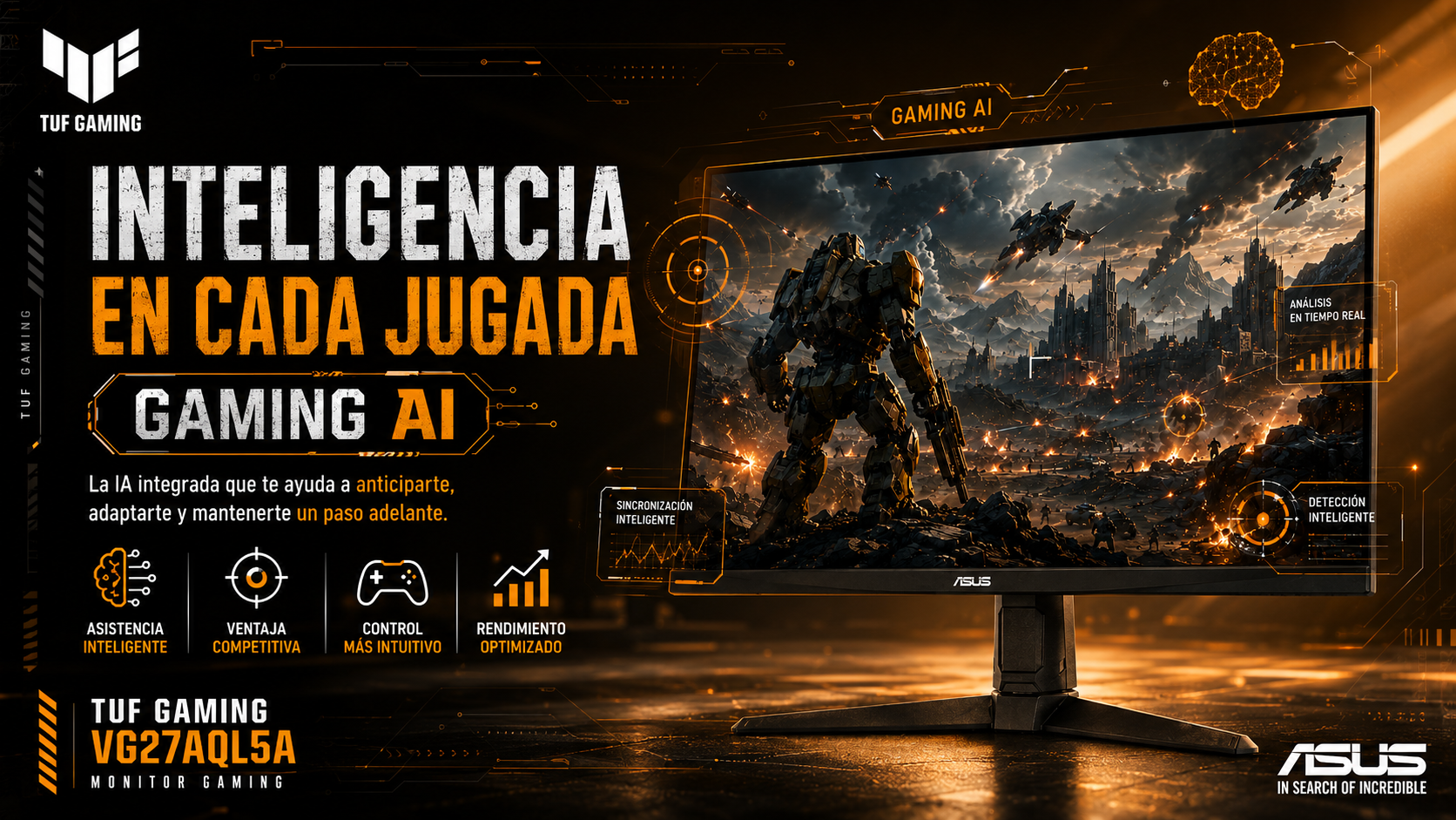 Monitor gamer ASUS TUF Gaming VG27AQL5A de 27”