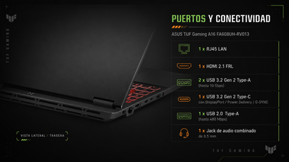 Portátil ASUS TUF Gaming A16 FA608UH-RV013 en color Jaeger Gray